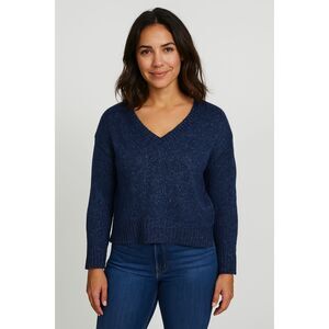 VINCE Blue Silk Wool Pullover Sweater Top  Women's Size Medium